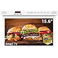 SYLVOX Kitchen TV,15.6 inch Under Cabinet TV, Televison for Kitchen, Smart TV Built-in Google Play, Support WiFi Bluetooth, 1080P Small TV for RV Camper, Bedroom, Boat