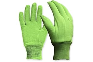 Digz Cotton Jersey Garden Gloves, Green, Medium