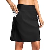 Viodia Women's 20" Long Swim Skirt Skort High Waisted Modest Bathing Suit Swimsuit Bottoms Beach Tankini Bikini with Skirt