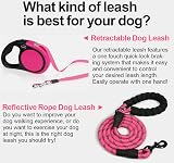 Taglory Retractable Dog Lead 5 m Pink 45 kg Anti-Tangle Heavy Duty Nylon view 8