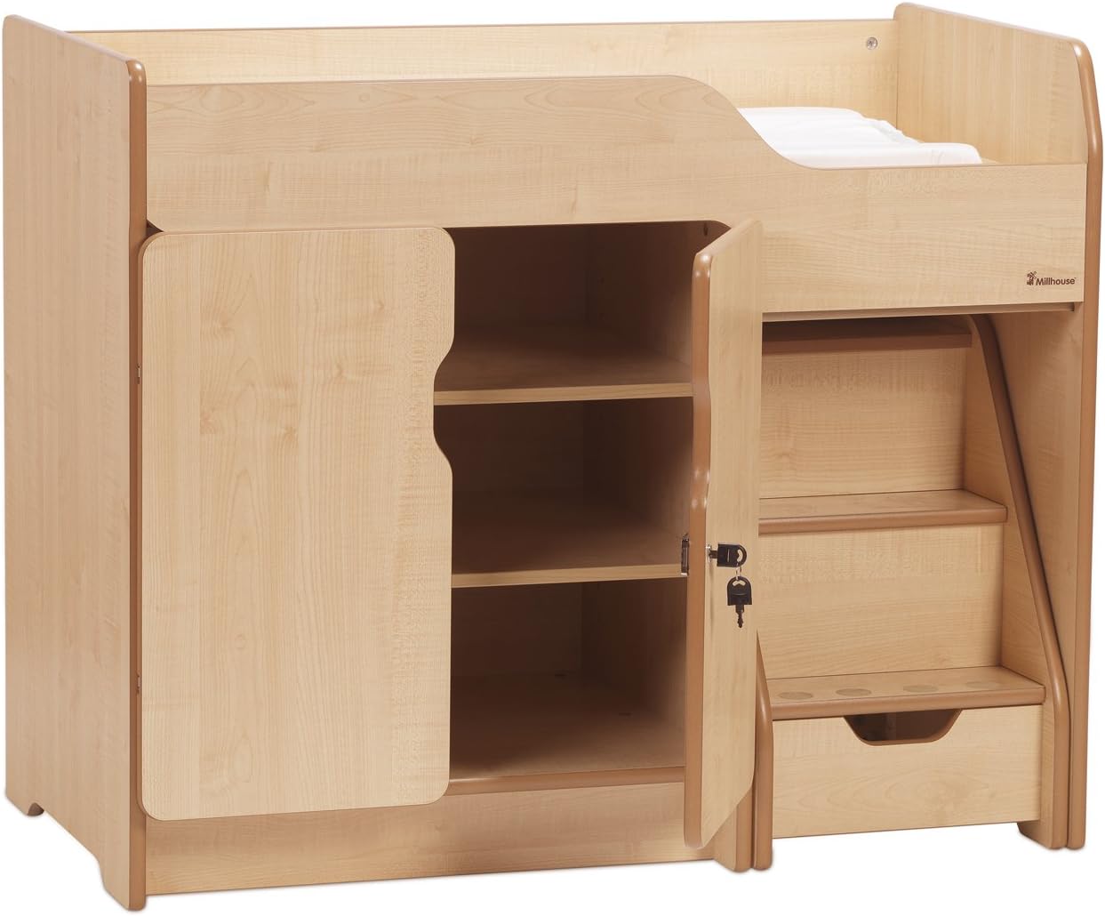 nappy changing unit with steps