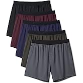 DAVID ARCHY Men's Light Sports Boxer Shorts Underwear Breathable and Cool Boxers with Button Fly 3 or 5 Pack
