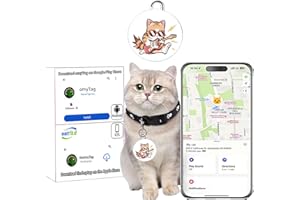 sotfkd Cat Tracker-Airtag Cat Collar-GPS Tracker for Cats-Android Airtag-Pet Tracker| Android and iOS Universal | No Monthly Fee | No Charging Required | Waterproof | Works with Any Collar
