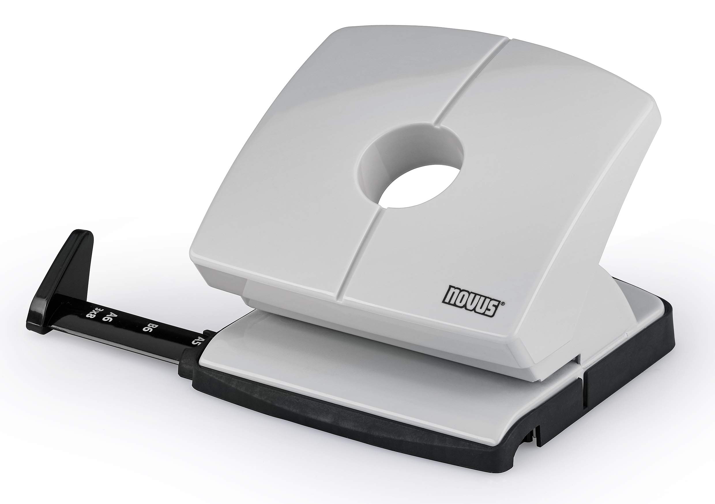 Novus B 220 Paper Hole Punch 20 Sheets with Stop Rail Metal/Plastic Grey