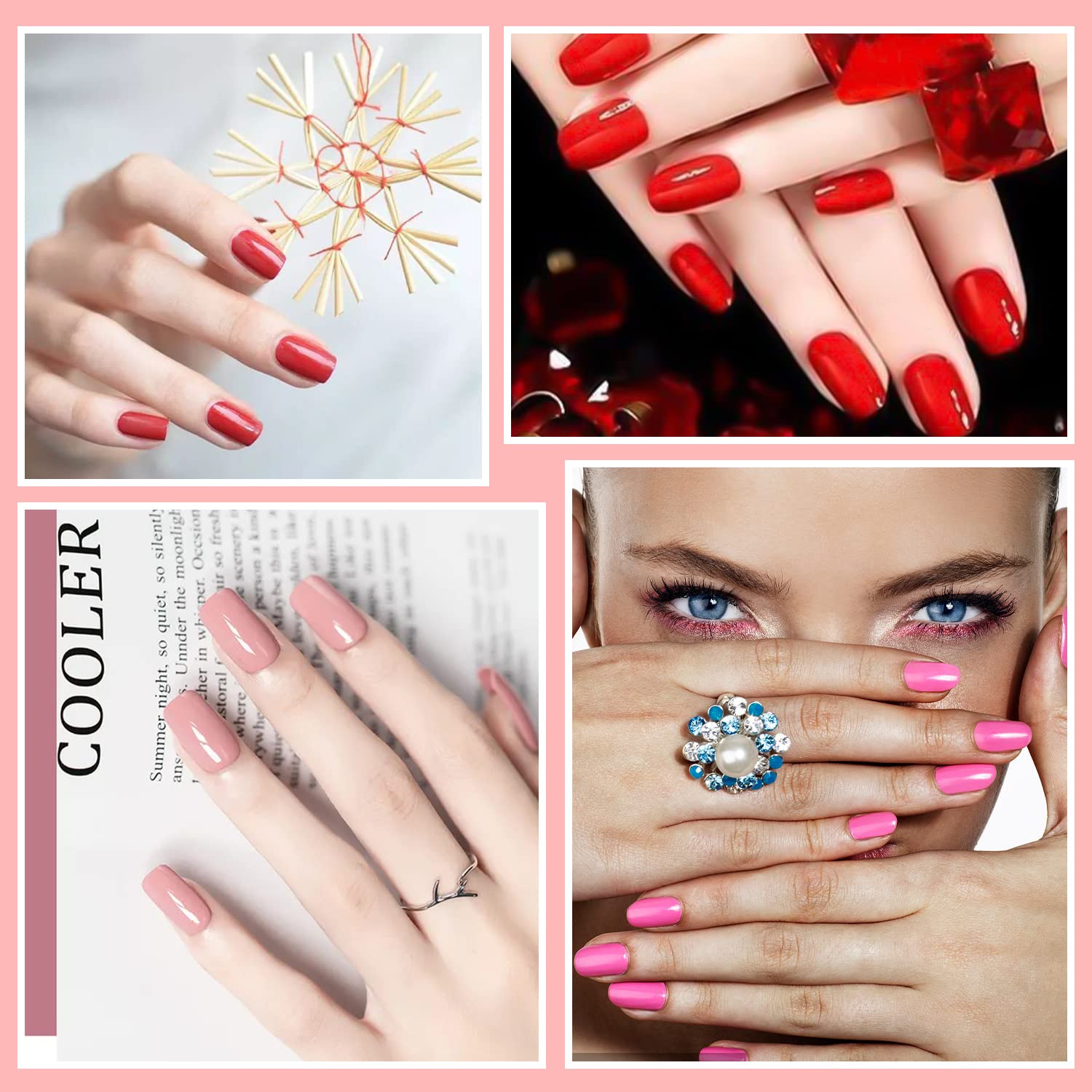 SILPECWEE 16 Sheets Nail Polish Stickers Full Nail Wraps Stick on Nail Polish Strips Self Adhesive Gel Nail Strips Fingernails Sticker Nails for Women with 1pc Nail File (Stylish Style) - Image 6