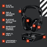Logitech G Astro A50 X Lightspeed Wireless Headset Base Station Pro-G Graphene view 6