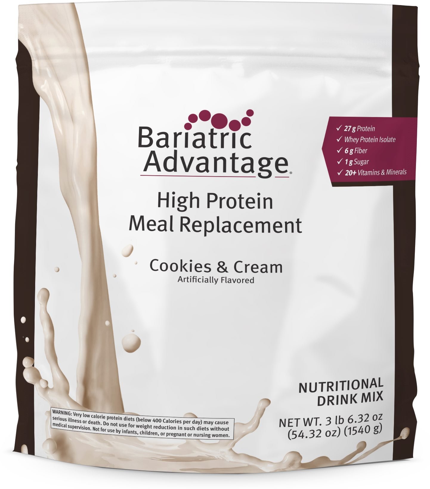 Bariatric Advantage High Protein Meal Replacement Chocolate 35 Servings Health