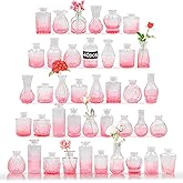 40 PCS Small Glass Bud Vases Set, Mini Flower Vases for Wedding Centerpiece, Table Decoration, Party & Festival Home Decor, B