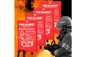 MRPAPA 4Pack Kitchen Fire Blanket Fiberglass Fire Blanket 40"x40" for Emergency Survival, Flame Retardant Protection, and Heat Insulation, for Kitchen, Fireplace, Car, Camping, Emergency