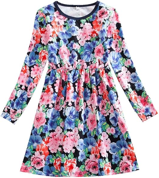 rose flower dress for girl