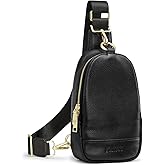 Kattee Leather Sling Bag for Women, Womens Leather Fanny Crossbody Purse for Travel，Small Sling Bag with RFID Blocking | Small, with RFID Blocking