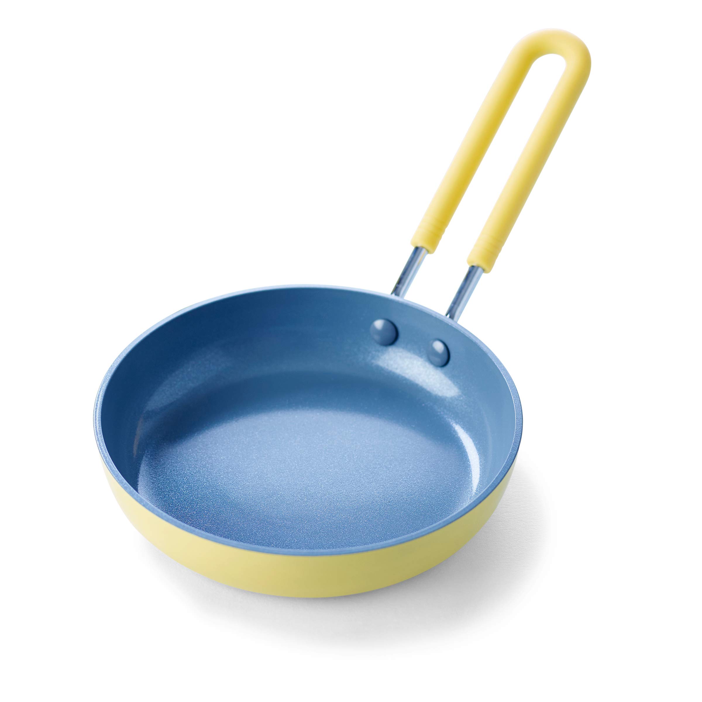 Photo 1 of GreenPan Mini Healthy Ceramic Nonstick, 5" Round Egg Pan, PFAS-Free, Dishwasher Safe, Stay Cool Handle, Yellow