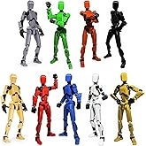 EIMONEY 9PCS Assembly Completed T-13 Action Figure 3D Printed Multi-Jointed Movable,Lucky 13 Action Figures,Multi-Articular Dummy 13 Action Figures,Desktop Decorations,Creative Gifts (9 Colors)