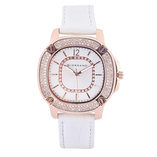 Analog White Dial Women's Watch-F2133-01