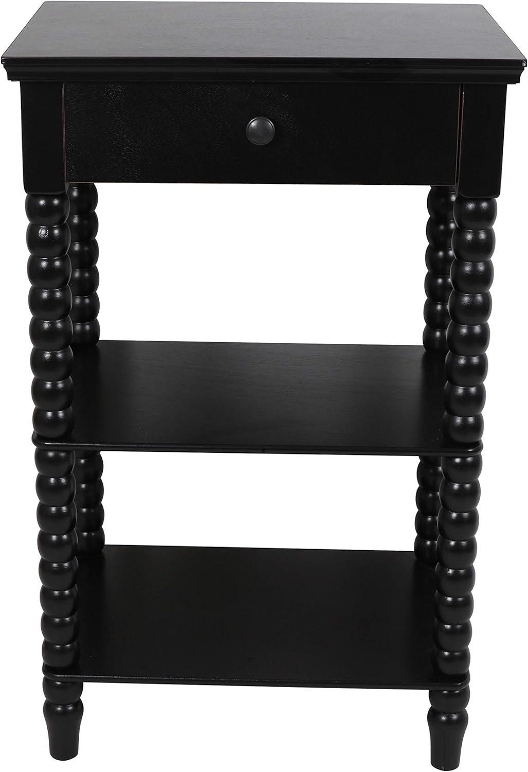 Decor Therapy Spindle Side Table, 19x14x30, Black