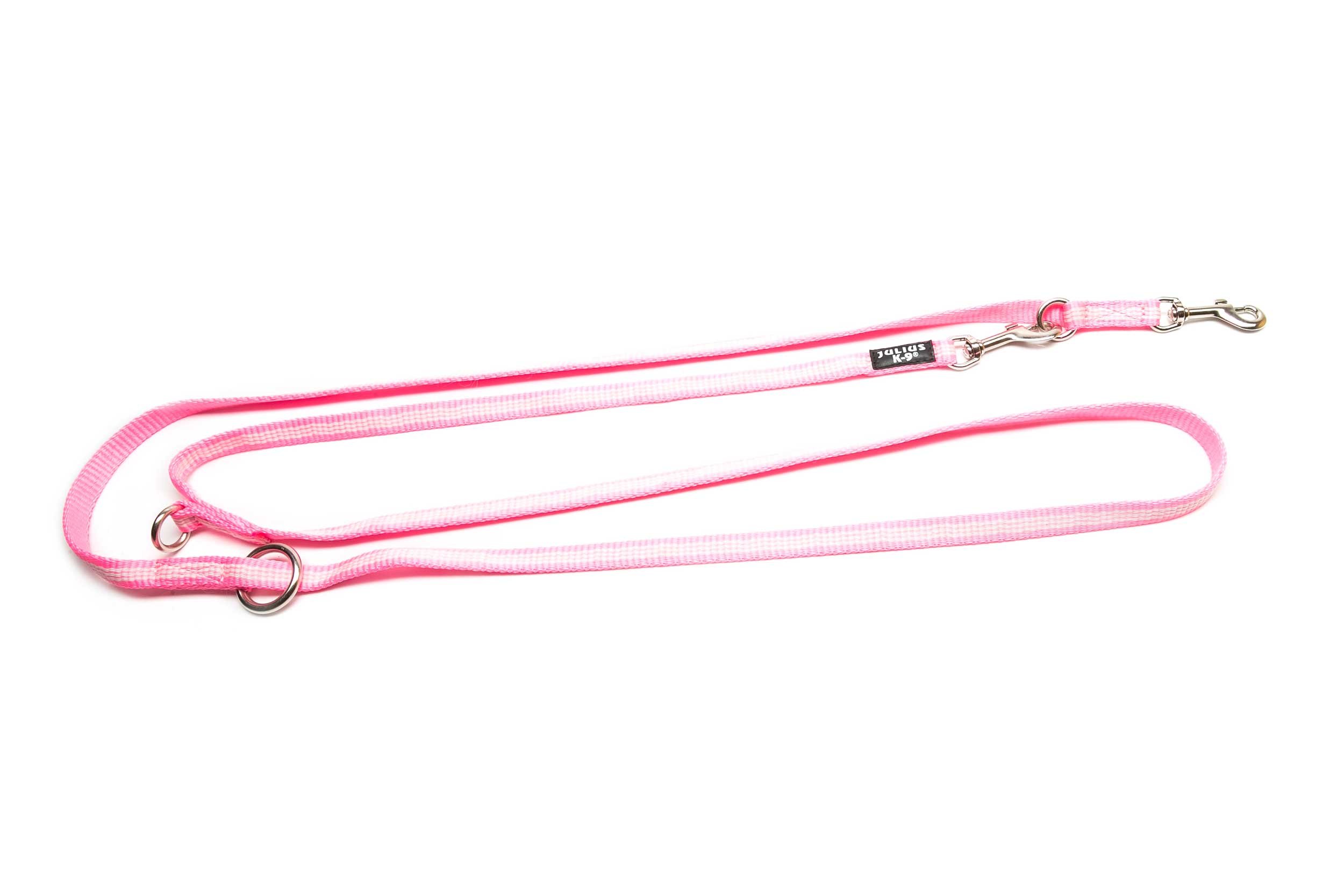 IDC Tubular Webbing Adjustable Leash, 14 mm x 2.2 m, Pink โ image 1