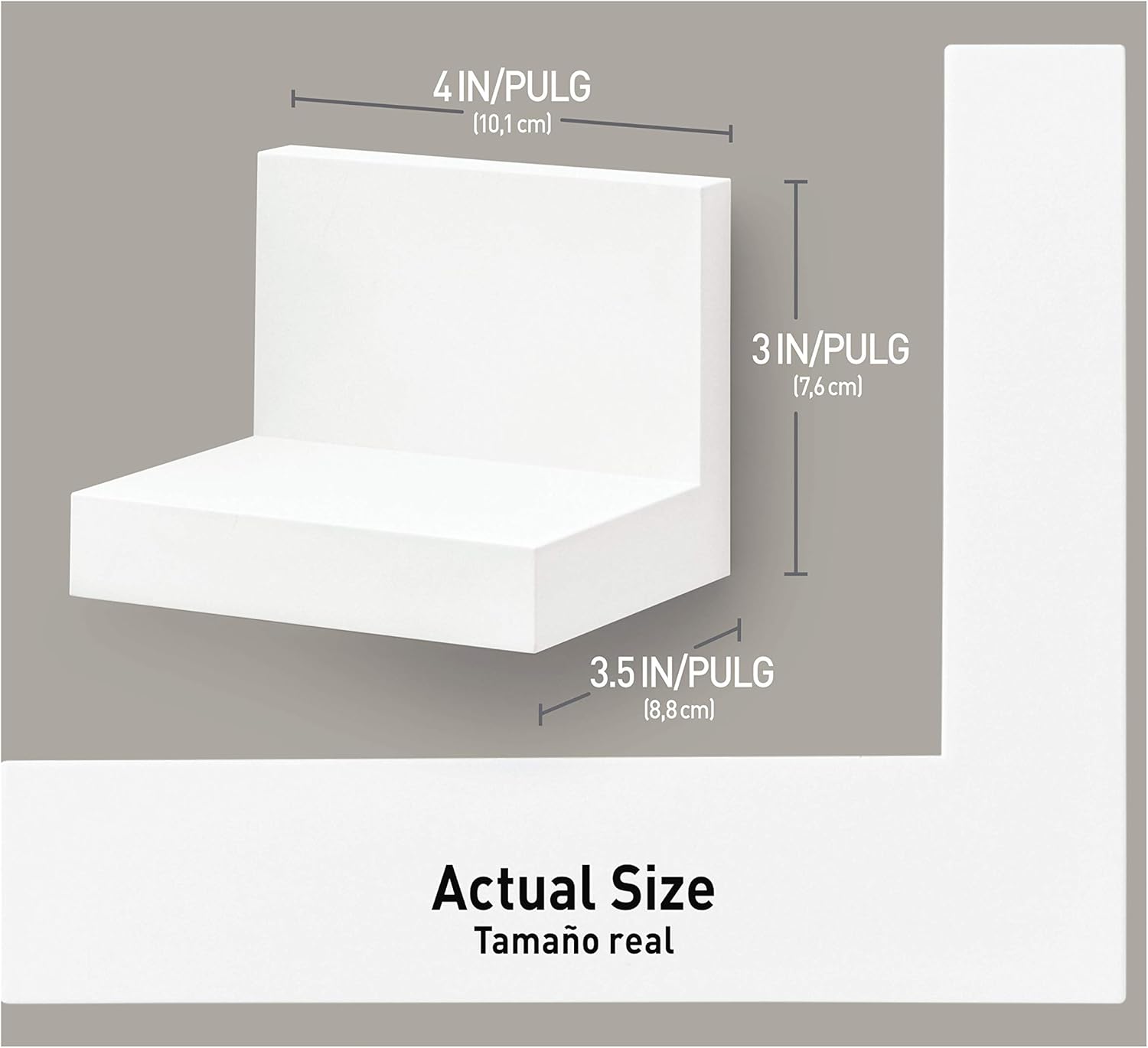 Command Display Ledges, Quartz, 2-Ledges, 8-Medium Foam Strips (HOM23Q-2ES), Great for dorm decor - - 