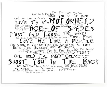 Motorhead Poster Print Ace Of Spades Lyrics Gift Signed Art Amazon Co Uk Kitchen Home Motorhead Poster Print Ace Of Spades Lyrics Gift Signed Art Amazon Co Uk Kitchen Home