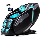 RelaxRelife Full Body Zero Gravity Massage Chair with Body Scan 4D Intelligent Shiatsu Strecth Massage, Back/Leg Heated with AI Voice Control Bluetooth Speaker Airbags SL Track Massage Black