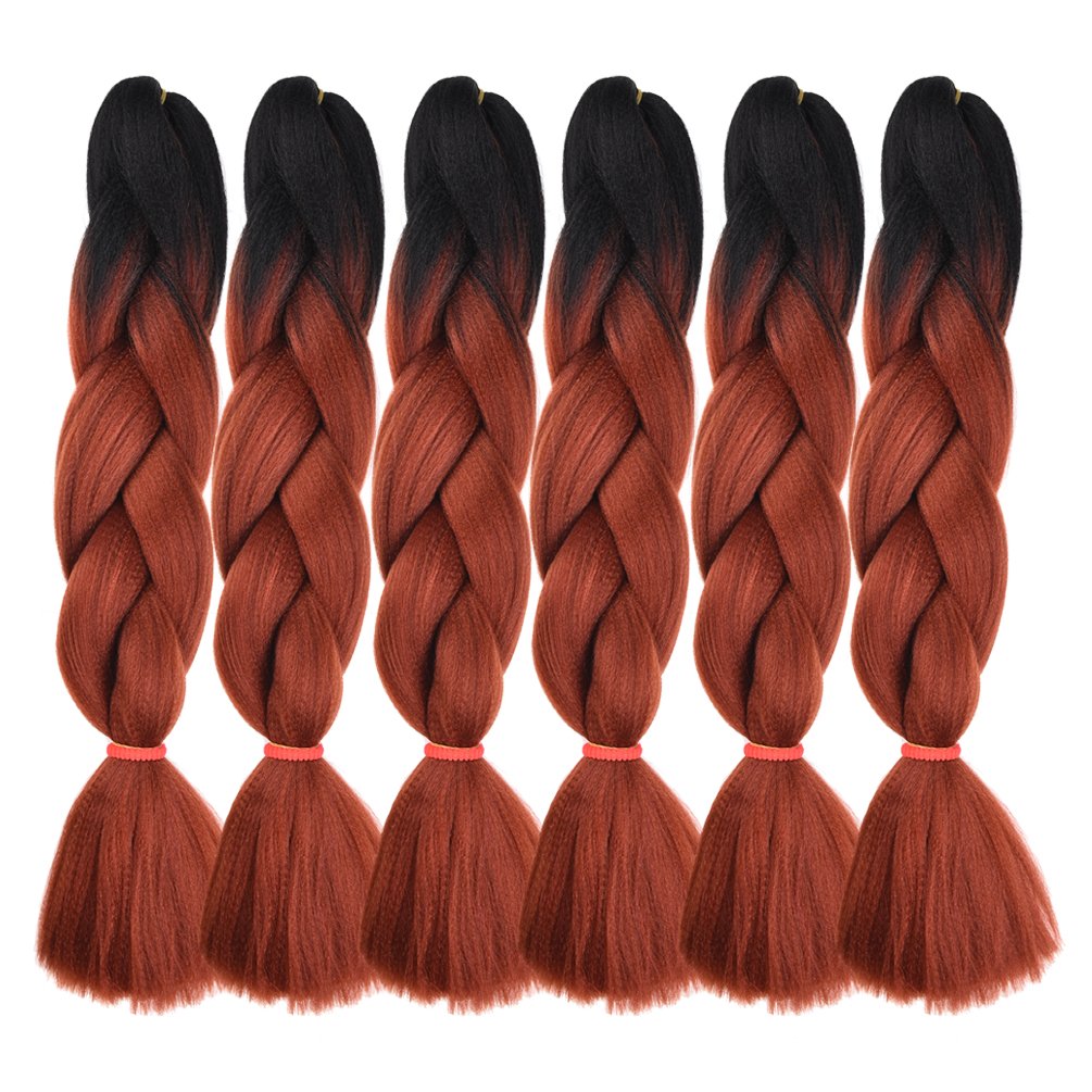 6 Packs Ombre Braiding Hair Kanekalon Braiding Hair