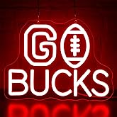 University Neon Sign for Wall Decor University Football Team Sign Led Neon Light for Man Cave Birthday Gifts for Fans Dimmable Led Sign for Party Club Bar Dorm Decor Size 12.2 * 9.0In(P184)