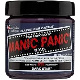 Manic Panic Semi Permanent Violet Gray Hair Dye, Dark Star, 4 oz | Smoky Slate Gray, Cool Blue Undertones, Vegan, Ammonia-Free &amp; Cruelty-Free, Lasts 4-6 Weeks, Developer-Free