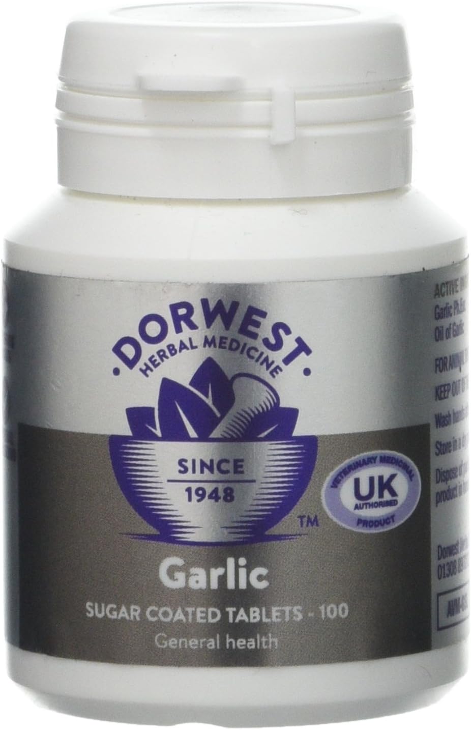 Dorwest Herbs Garlic Tablets for Dogs and Cats 100 Tablets Amazon.co