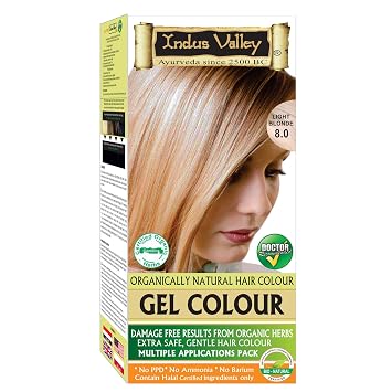 Amazon Com Indus Valley Permanent Gel Hair Color Light Blonde