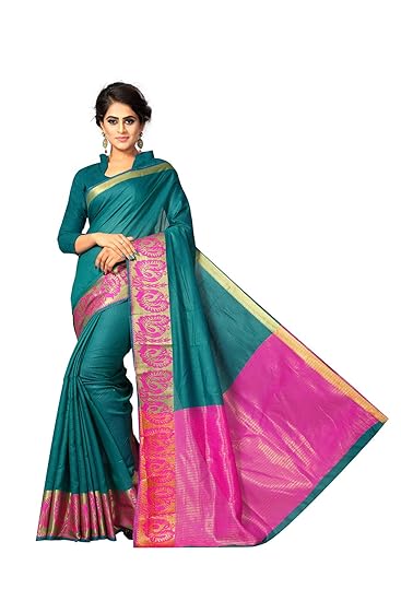 Divaastha Cotton Silk Woven Design Kanjivaram Saree