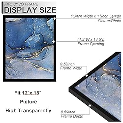 Fxojyvo 12x15 Picture Frame Set of 3, Black Frame