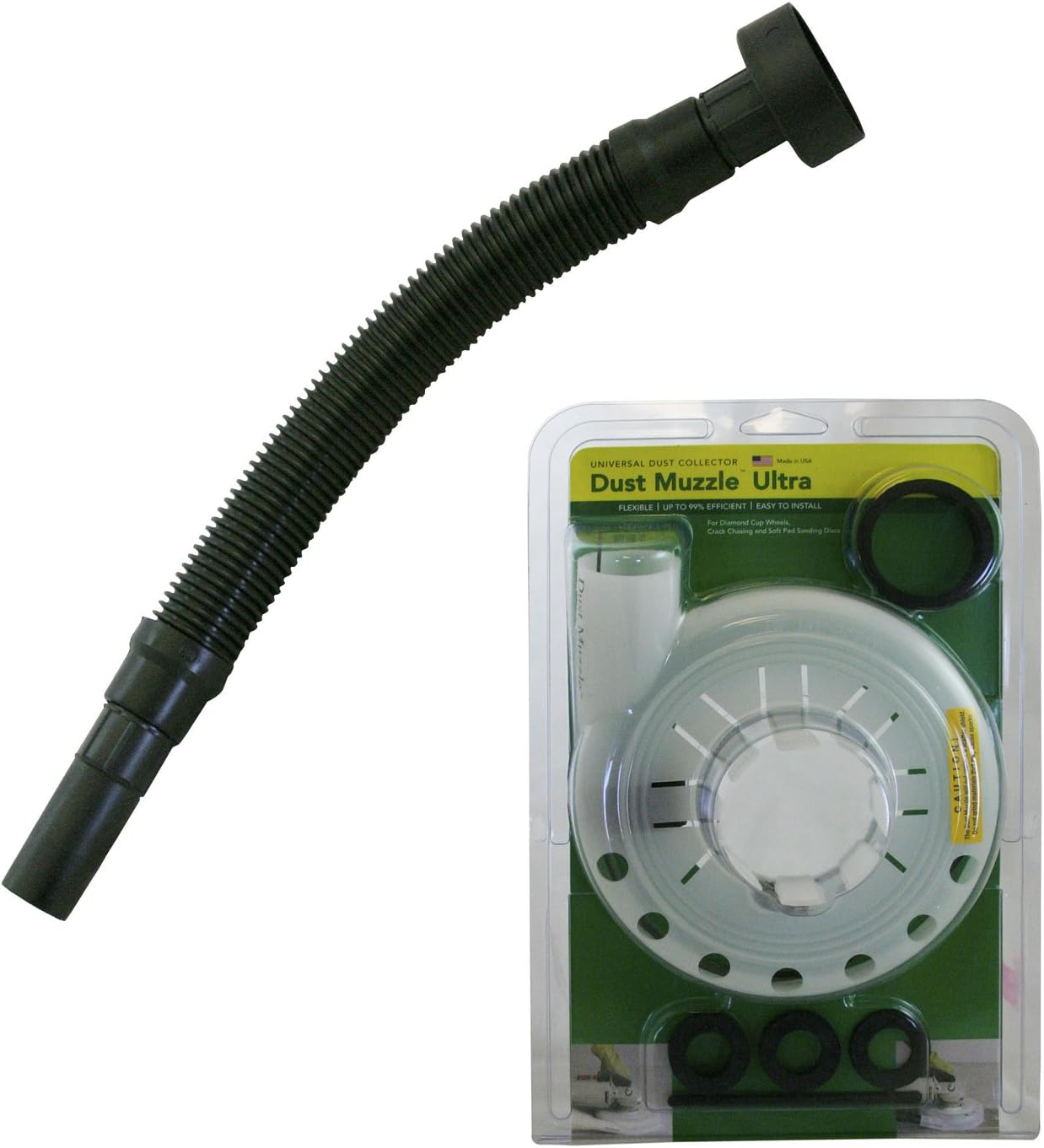Dust Muzzle DMU5 Dust Collector for 4/5" Grinders with 18" Stepdown Adapter Hose