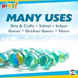 SOL Traditional Glass Marbles 200pk Cat’s Eye Assorted Colours Kids Toys view 5
