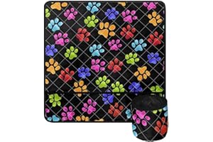 Psesaysky Paws Sewing Machine Mat Reduce Vibration Waterproof Sewing Machine Muffling Mat Madam Sew for Table Sewing Machine Pad with Pockets
