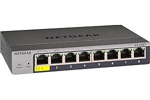 NETGEAR 8-Port Gigabit Ethernet Smart Managed Pro Switch (GS108T) - Desktop