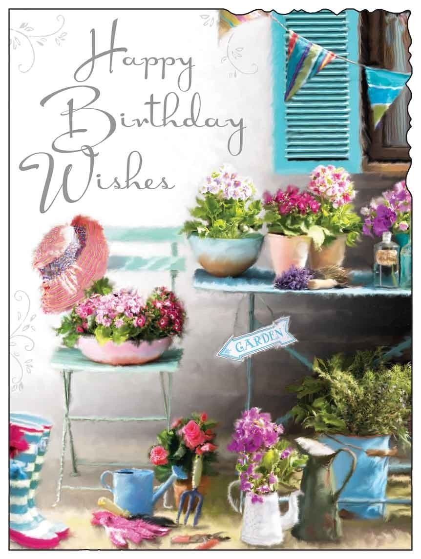 Garden Plants Birthday Card (JJ2181)