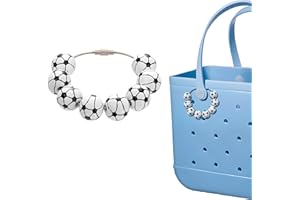 ZOYACREATE Sports Charms for Bogg Bag, Wooden Beads Charm Handbag Beach Tote Bag Accessories