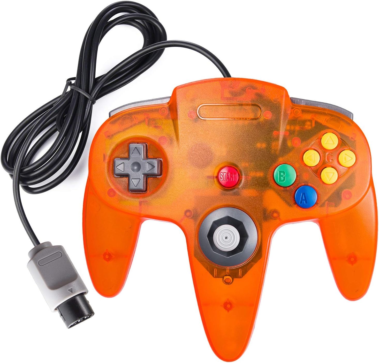 miadore Classic 64 Controller Joystick Remote for N64 Video Game System N64 Console-Clear Orange: Computers & Accessories