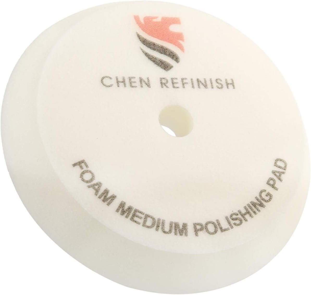 CHEN REFINISH Premium Quality Thickness 30mm Hook&Loop Bevelled Foam Pads Polishing Disc Car Beauty Polish Sponge Pads (White, 6 inch)