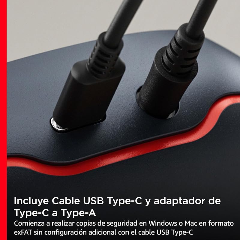 Unidade de mesa sandisk de 4 tb, disco ssd externo, unidade de estado sólido de alta capacidade com usb tipo c e velocidade de leitura de até 1000 mb/s