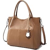 Leather Tote Bag for Women, Genuine Leather Handbags and Purses for Work with Adjustable Strap, Large Capacity