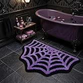 Casasphere Spider Web Bathroom Rugs, Halloween Bath Mat Non-Slip Bath Rug Machine Washable Goth Rug, 31
