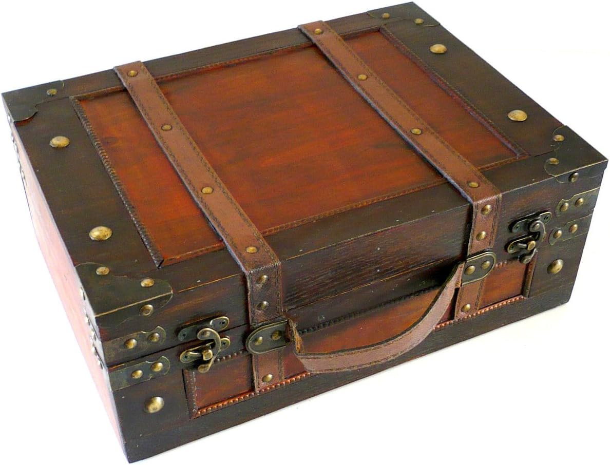 Hand Made Retro / Vintage style Wooden Case / Suitcase in Antique