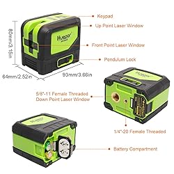 Huepar 3 - Point Laser, Self-leveling Green Beam
