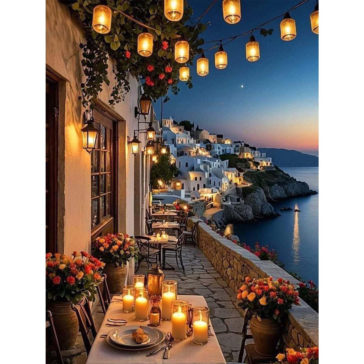 Yaostarart Paint by Numbers for Adults,Seaside Adult Paint by Numbers,Landscape Painting by Numbers for Adults Perfect for Gifts Home Wall Decor 12x16inch