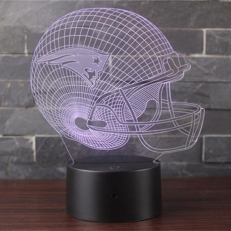 Lion Rugby Hat Ceiling Fan Lights 3d Illusion Night Light Led Desk