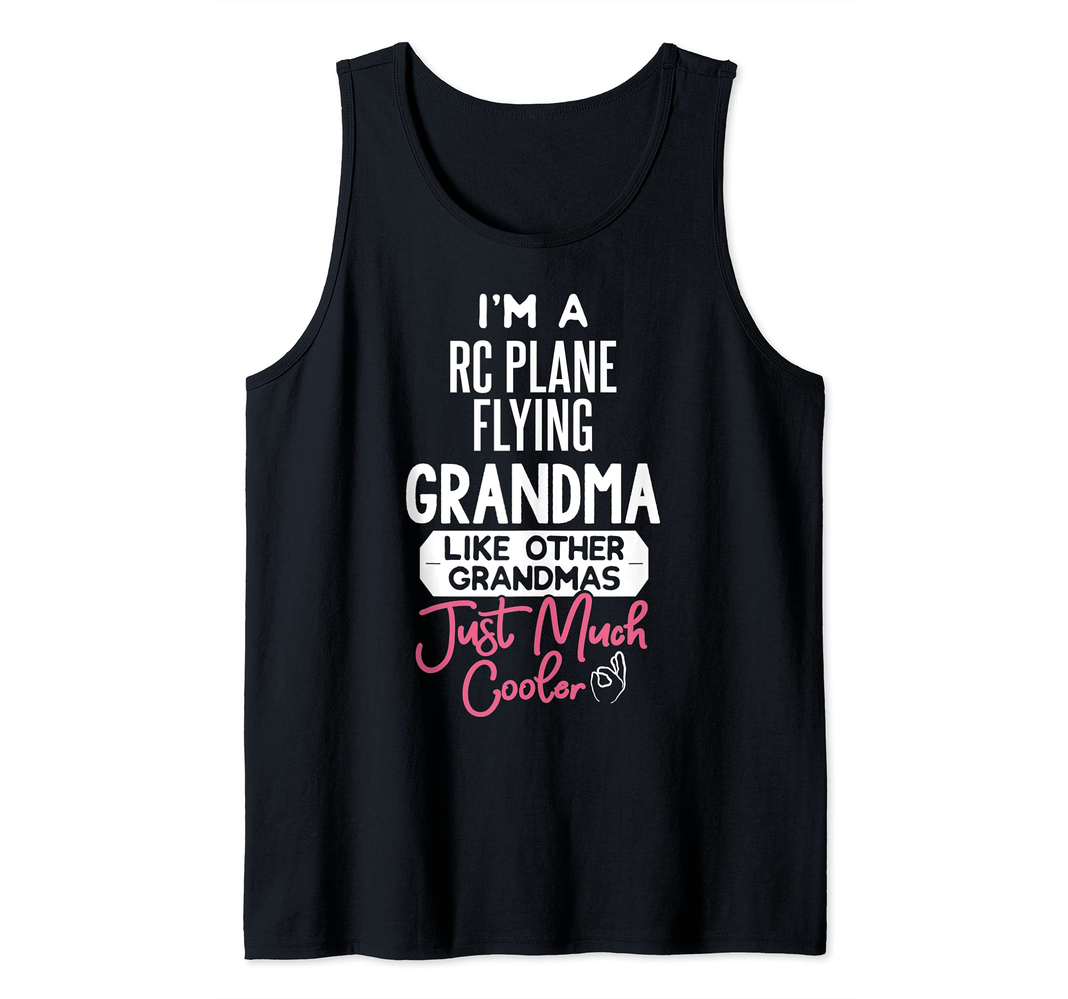 Cool Mothers Day Design RC Plane Flying Grandma Tank Top