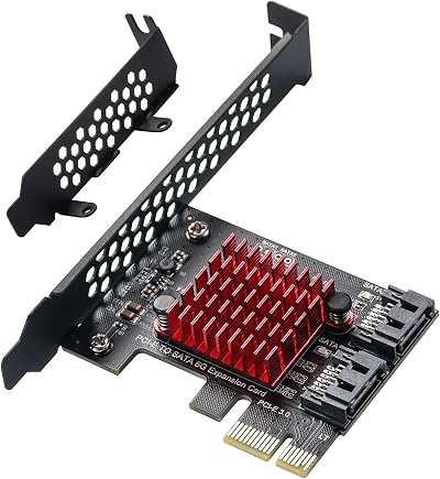 MZHOU 2 Port SATA Expansion Card PCIe 6Gbps SATA Controller JMicron JMB582