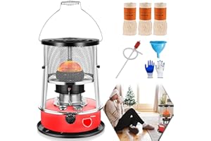 Kerosene Heater & Stove, Kerosene Heater for Indoor Use, 9000 BTU, Outdoor Camping Portable Kerosene Heater Camp Tent Heater 
