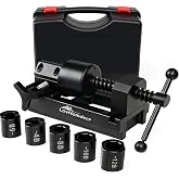 AN Hose Fitting Tool Kit, AN4-AN12 Aluminum Alloy Tool With Storage Case | 5 Dies Included With Storage Case, Aluminum Alloy Tool For Accurate AN Fitting Installation On CPE &amp; Nylon Hoses.