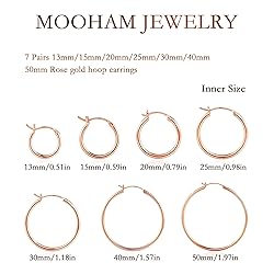 M MOOHAM Rose Gold Hoop